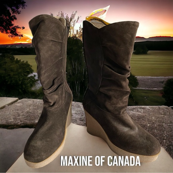 MAXINE OF CANADA WATERPROOF SUEDE BOOTS NEW - Picture 7 of 7